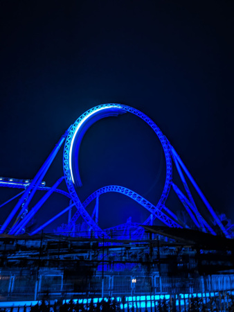 Rollercoaster by night